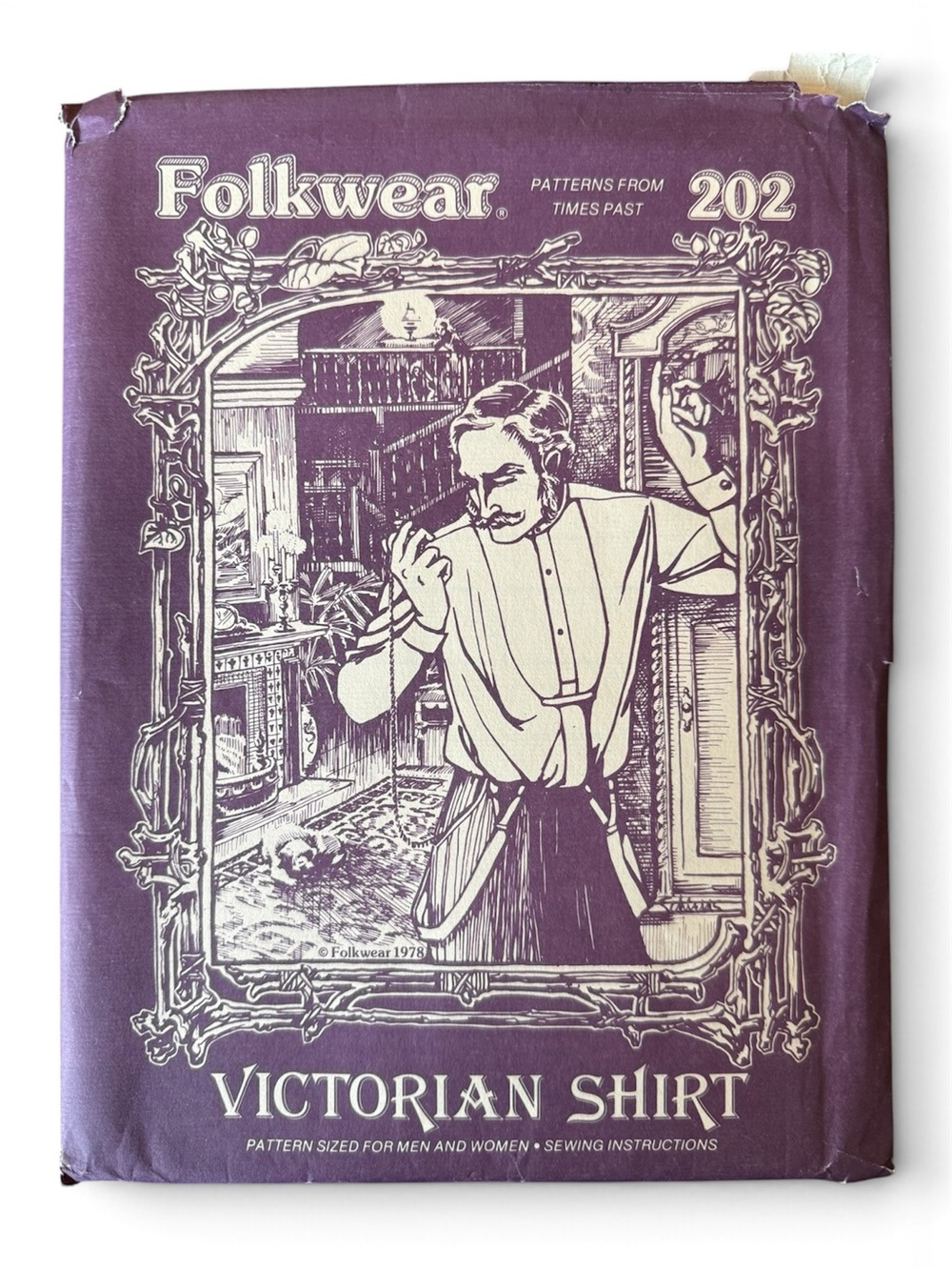 Vintage FolkwearSewing Pattern #202 Victorian1870’s Dress Shirt